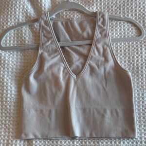 Athleta V-Neck Ribbed Cropped Tank